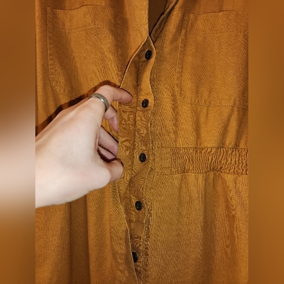 Universal Thread collared shorts romper mustard fall Women's XS - Picture 7 of 12